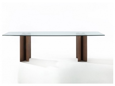 Alan Rettangolare 4 Dining Table – Glass Top