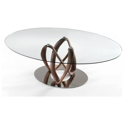 Infinity Elliptic Glass Dining Table 3