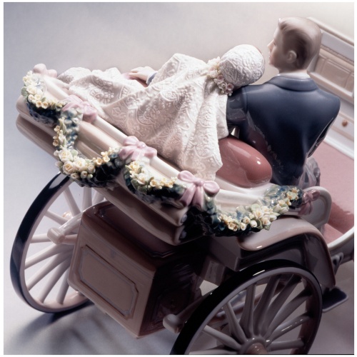 Bridal Carriage Couple Sculpture. Limited Edition 7