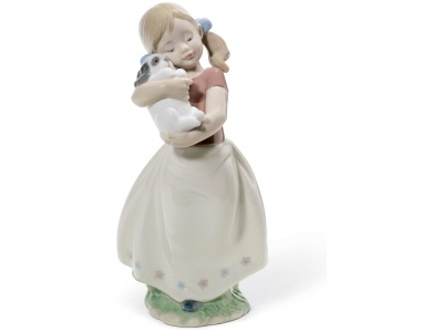 My Sweet Little Puppy Girl Figurine