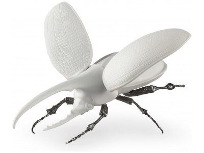 Hercules Beetle Figurine. Matte White