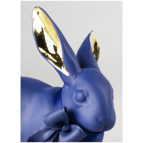 Attentive Bunny. Blue-Gold 6