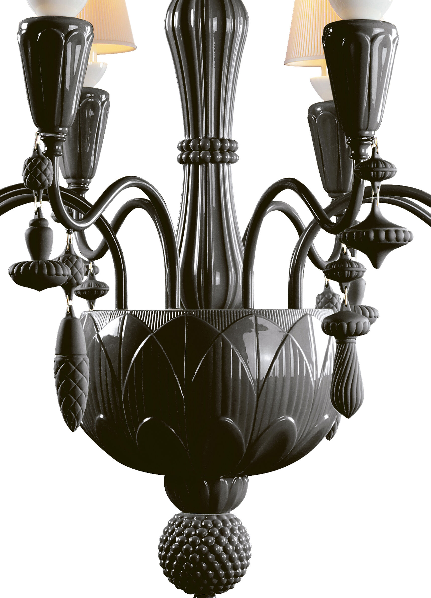 Ivy and Seed 8 Lights Chandelier. Absolute Black (CE/UK) 5 Ivy and Seed 8 Lights Chandelier. Absolute Black (CE/UK) 5