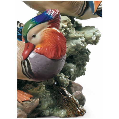 Mandarin Ducks Sculpture. Limited Edition 7