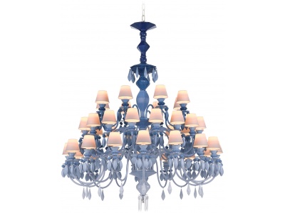 Belle de Nuit 40 Lights Chandelier. Blue (CE/UK)