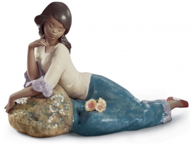 Meditative Moment Woman Figurine