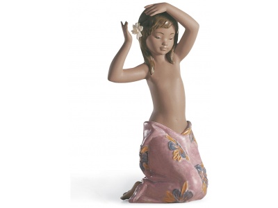 Tropical Flower Girl Figurine