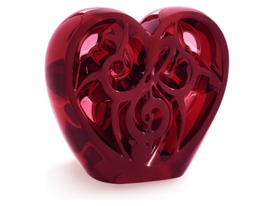 Music is Love Heart sculpture