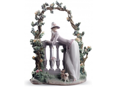 In The Balustrade Woman Sculpture