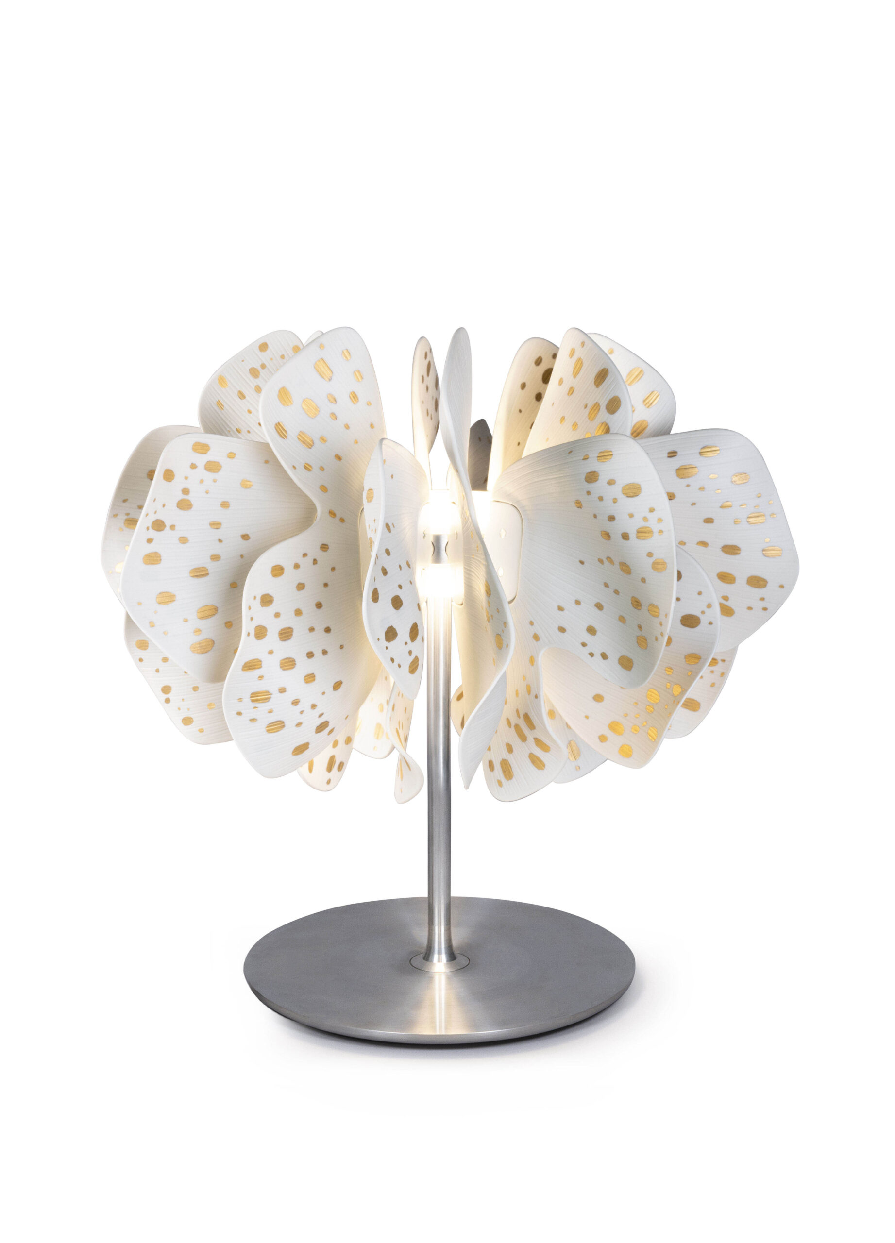Nightbloom Table Lamp. White & gold. (UK) 3 Nightbloom Table Lamp. White & gold. (UK) 3