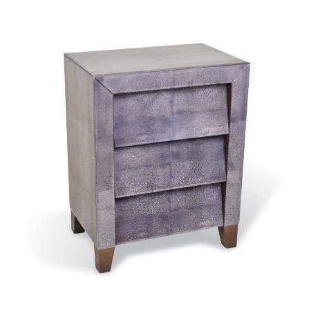 1950s Dark Grey Shargreen 3 Drawer Bedside 3 1950s Dark Grey Shargreen 3 Drawer Bedside 3