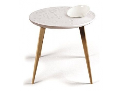 Frost Moment Table. With bowl. Oak