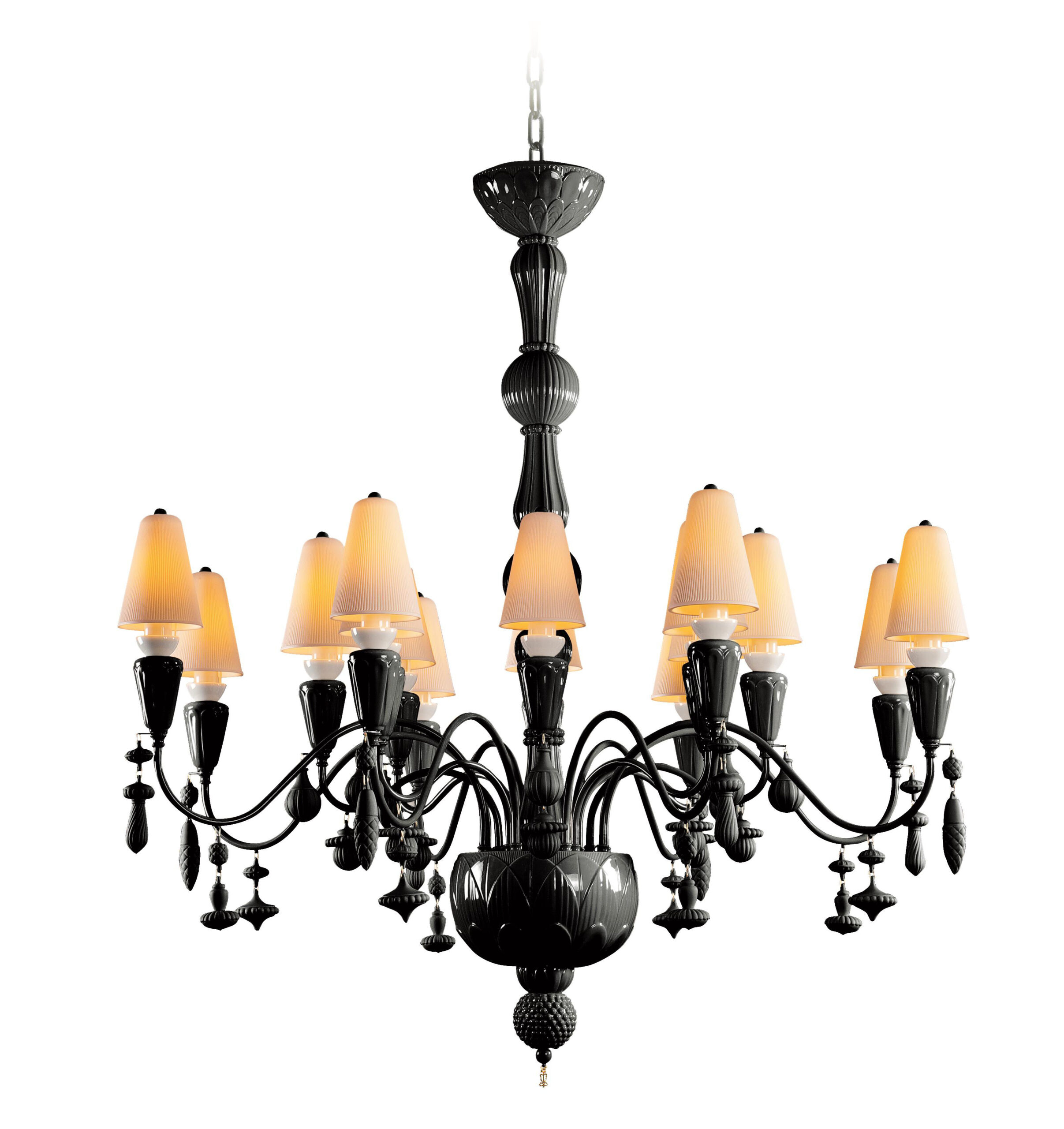 Ivy and Seed 16 Lights Chandelier. Medium Flat Model. Absolute Black (CE/UK) 5 Ivy and Seed 16 Lights Chandelier. Medium Flat Model. Absolute Black (CE/UK) 5