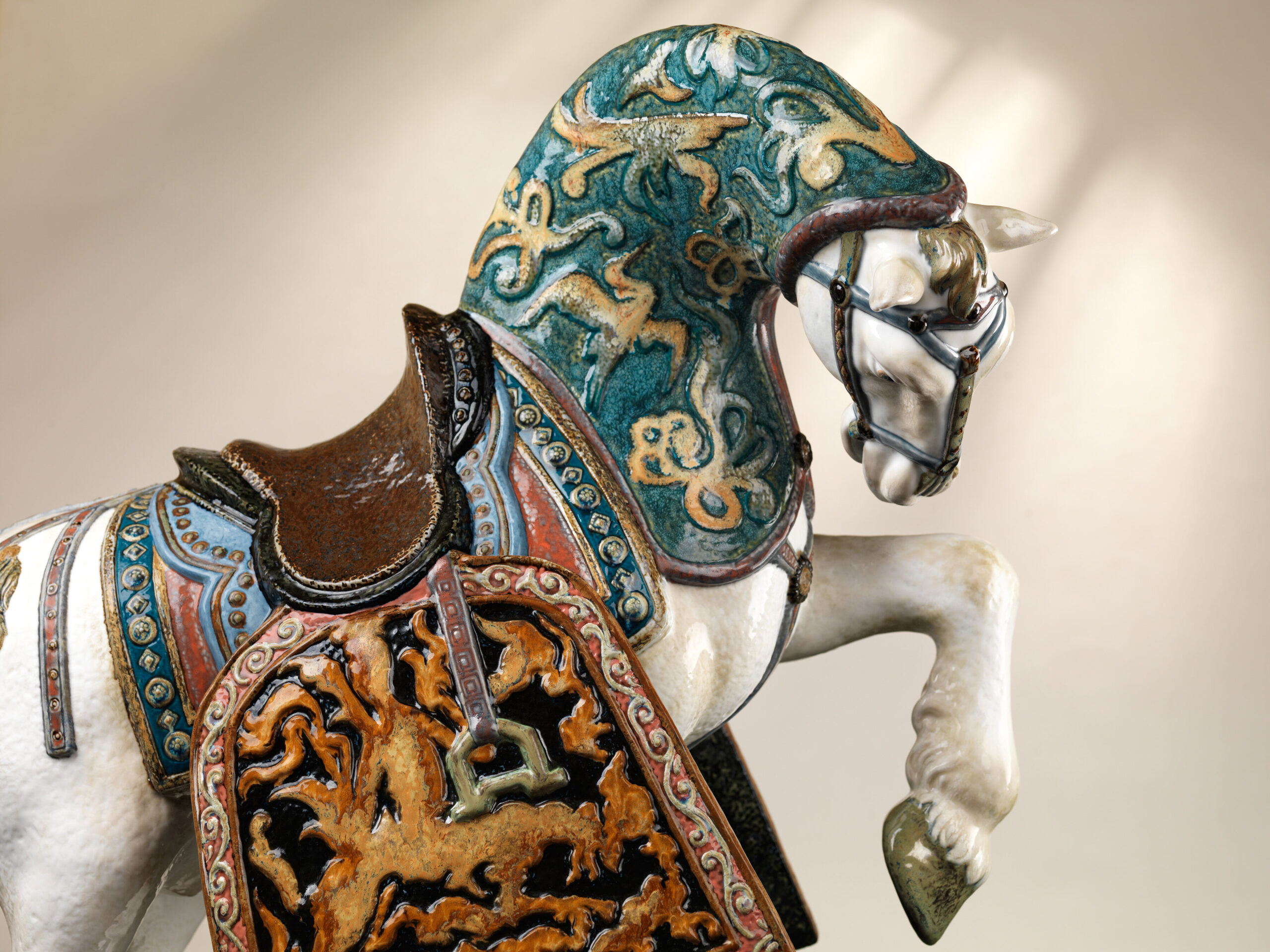 Oriental Horse Sculpture. Glazed. Limited Edition 8 Oriental Horse Sculpture. Glazed. Limited Edition 8
