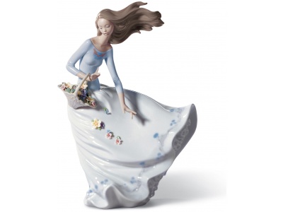 Petals of The Wind Woman Figurine