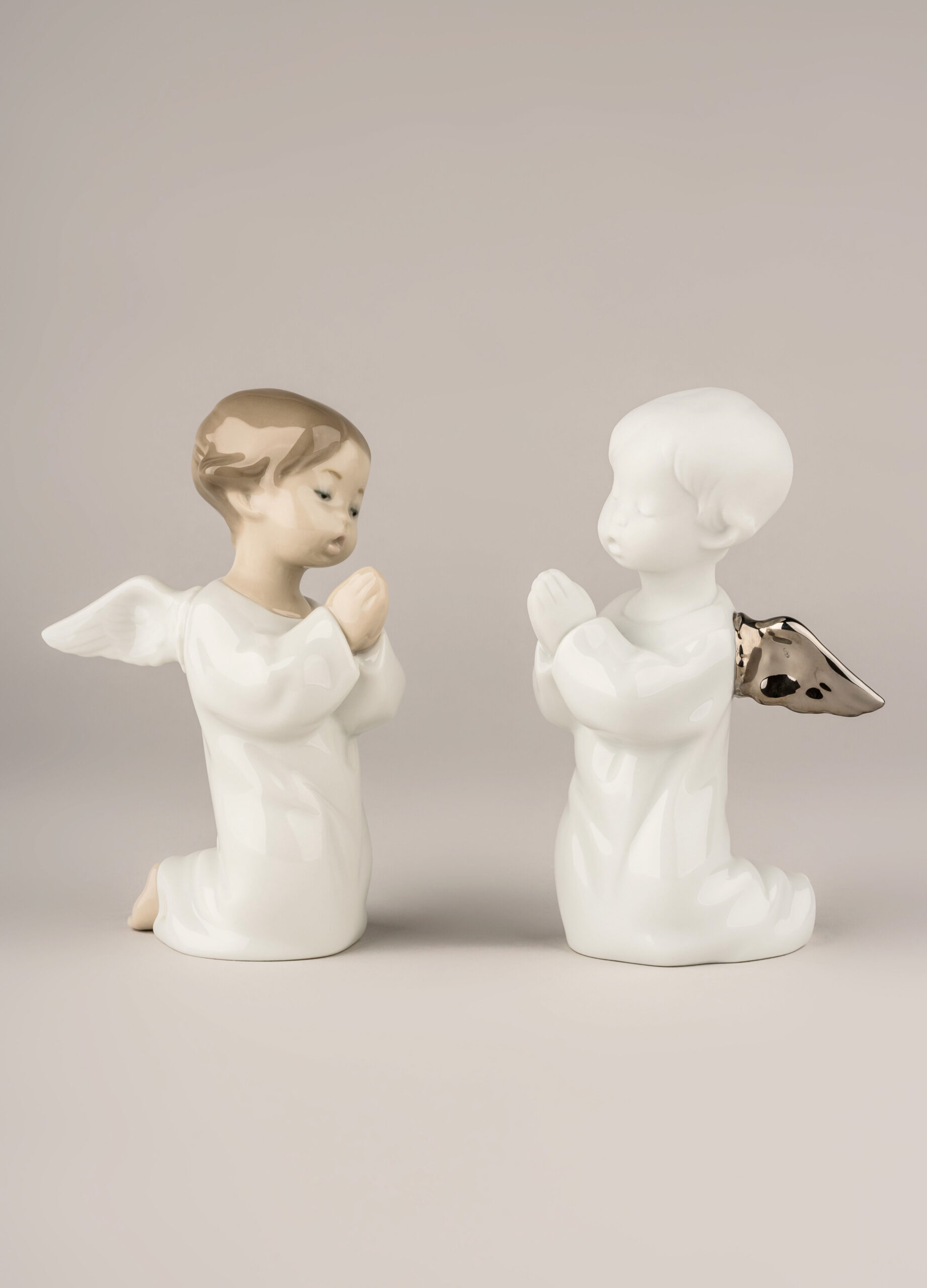 Angel Praying Angel Figurine. Silver Lustre 8 Angel Praying Angel Figurine. Silver Lustre 8