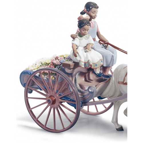 Flower Wagon Children Sculpture. Limited Edition 6