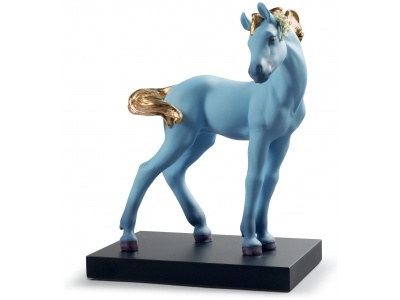 The Horse Figurine. Blue. Limited Edition