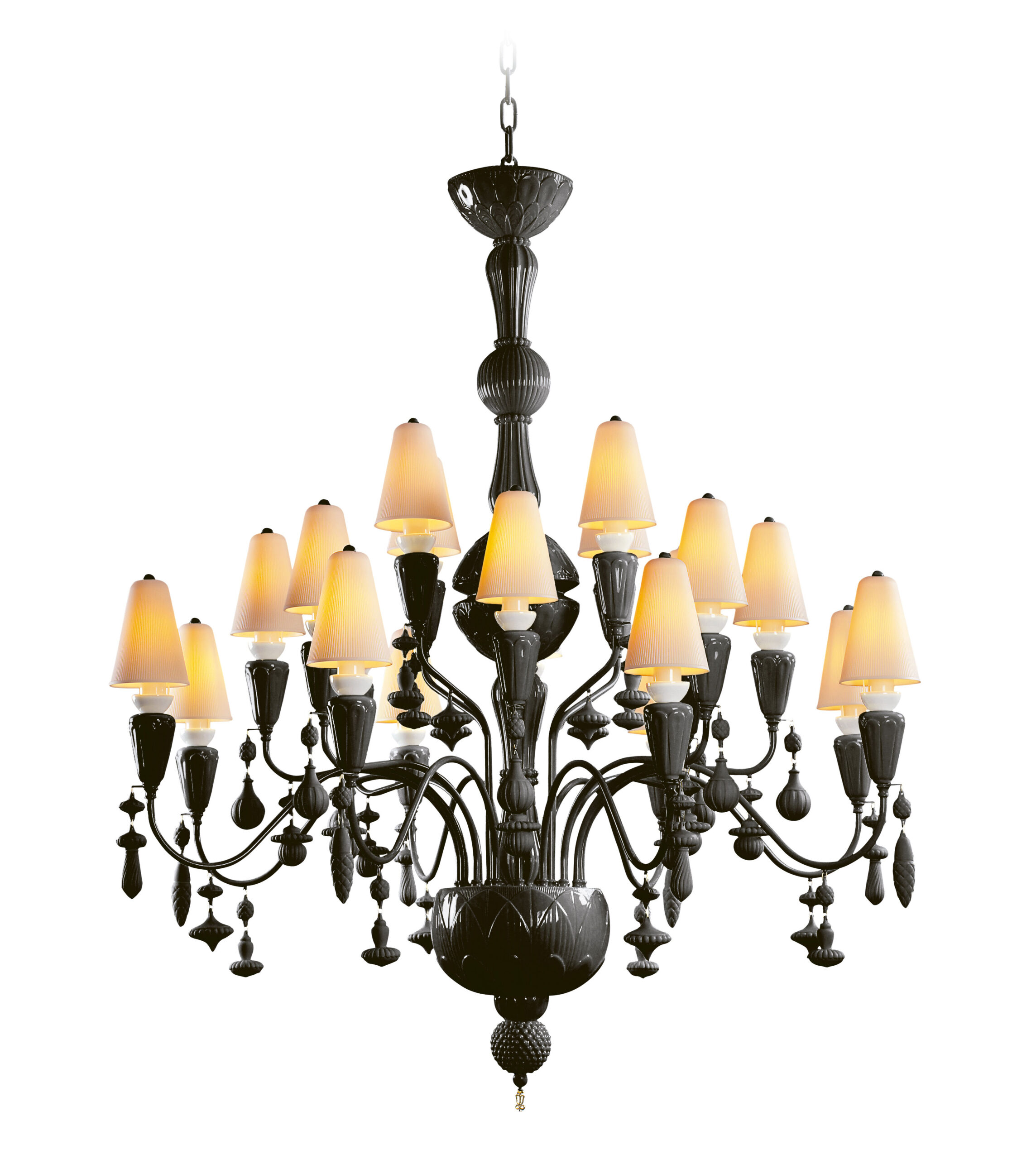 Ivy and Seed 20 Lights Chandelier. Medium Model. Absolute Black (CE/UK) 5 Ivy and Seed 20 Lights Chandelier. Medium Model. Absolute Black (CE/UK) 5