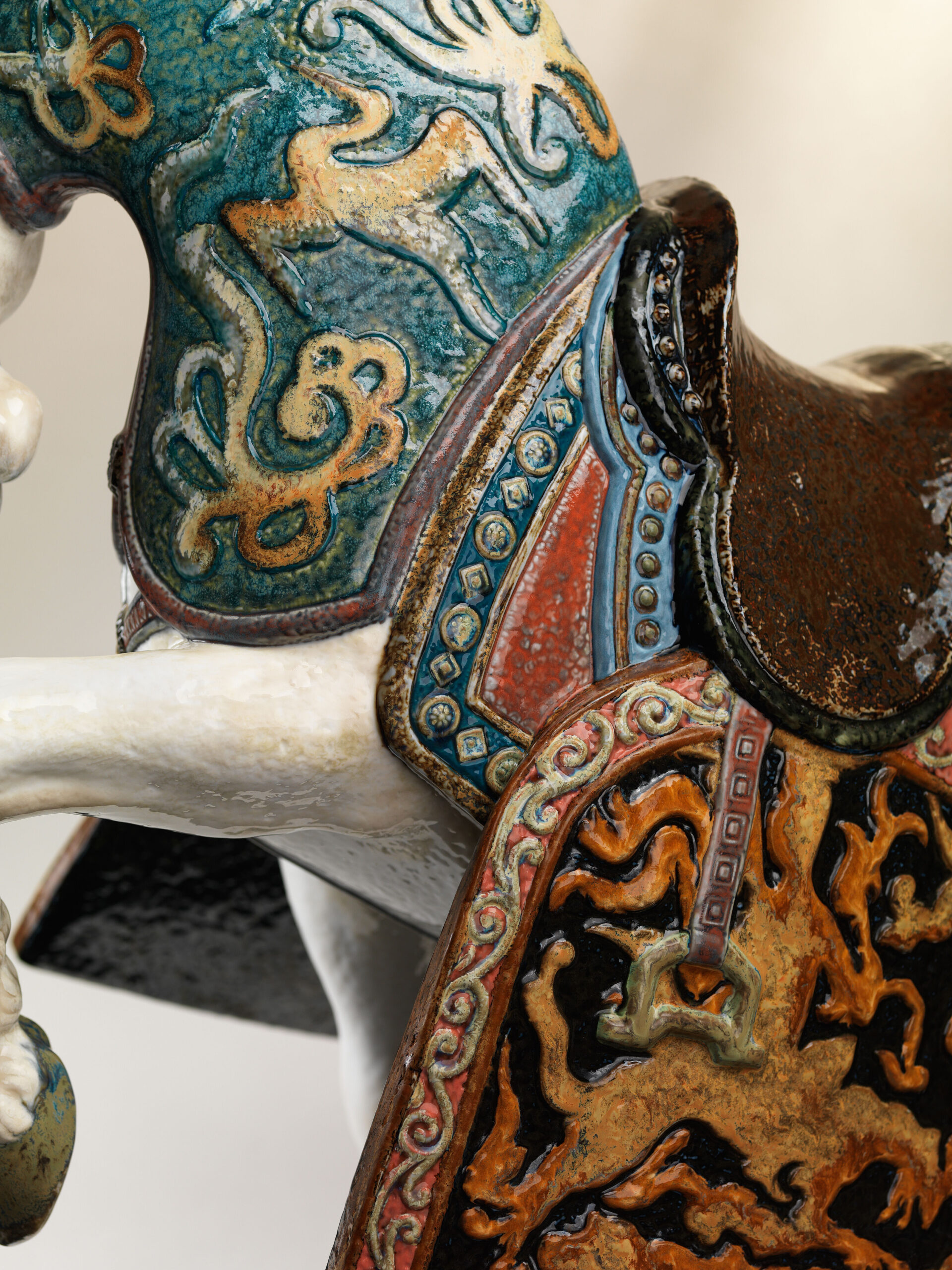 Oriental Horse Sculpture. Glazed. Limited Edition 7 Oriental Horse Sculpture. Glazed. Limited Edition 7