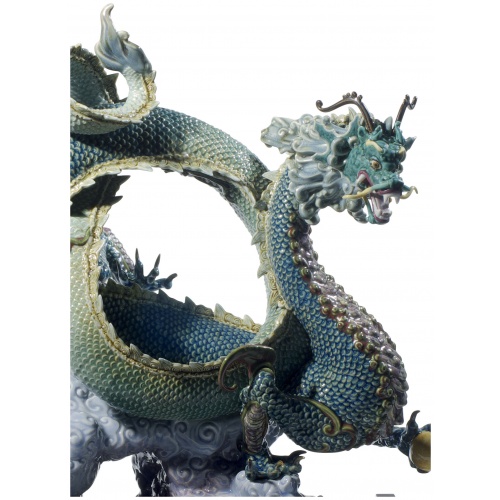 Auspicious Dragon Sculpture. Green.Limited Edition 5