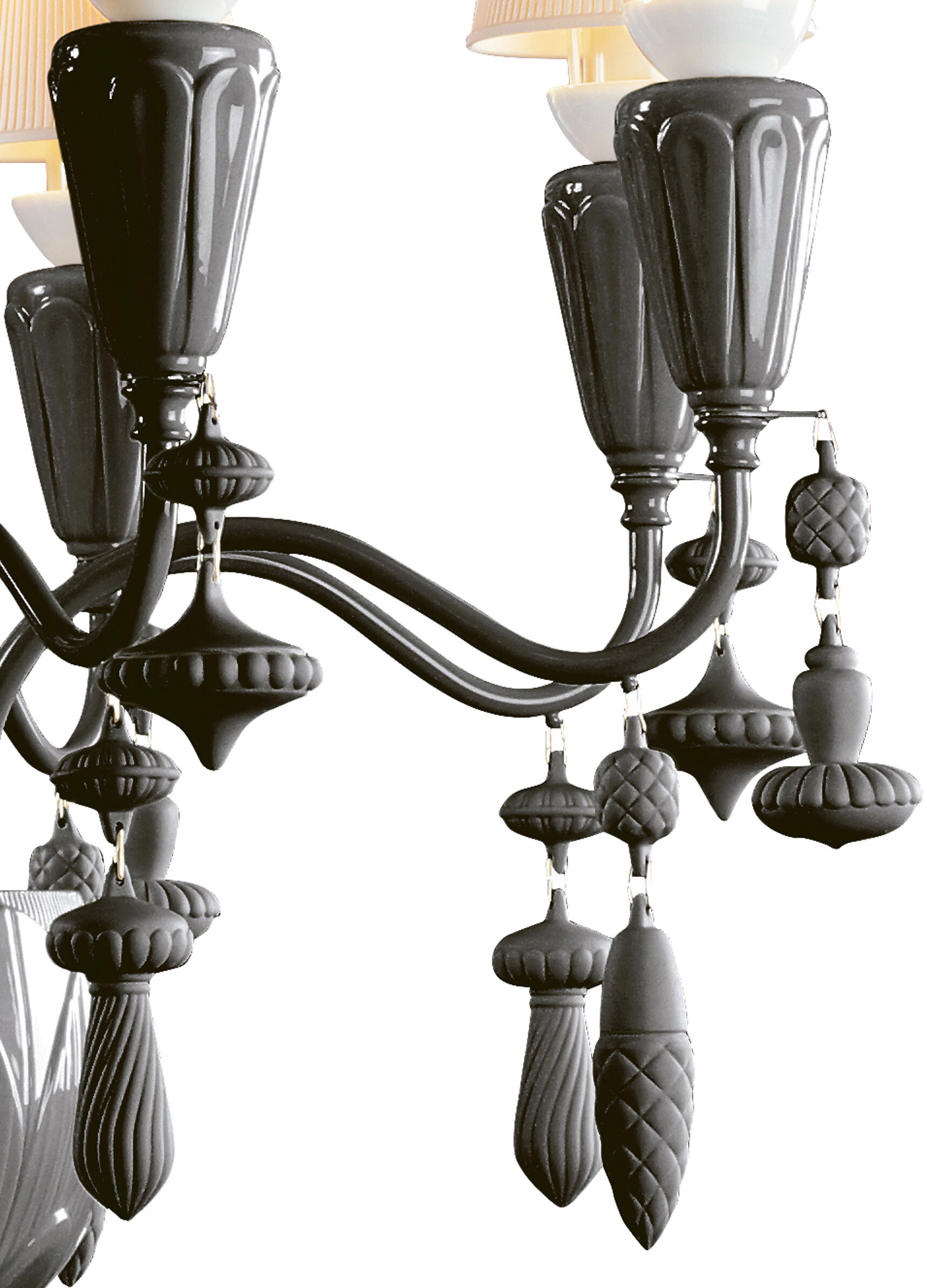 Ivy and Seed 8 Lights Chandelier. Absolute Black (CE/UK) 7 Ivy and Seed 8 Lights Chandelier. Absolute Black (CE/UK) 7