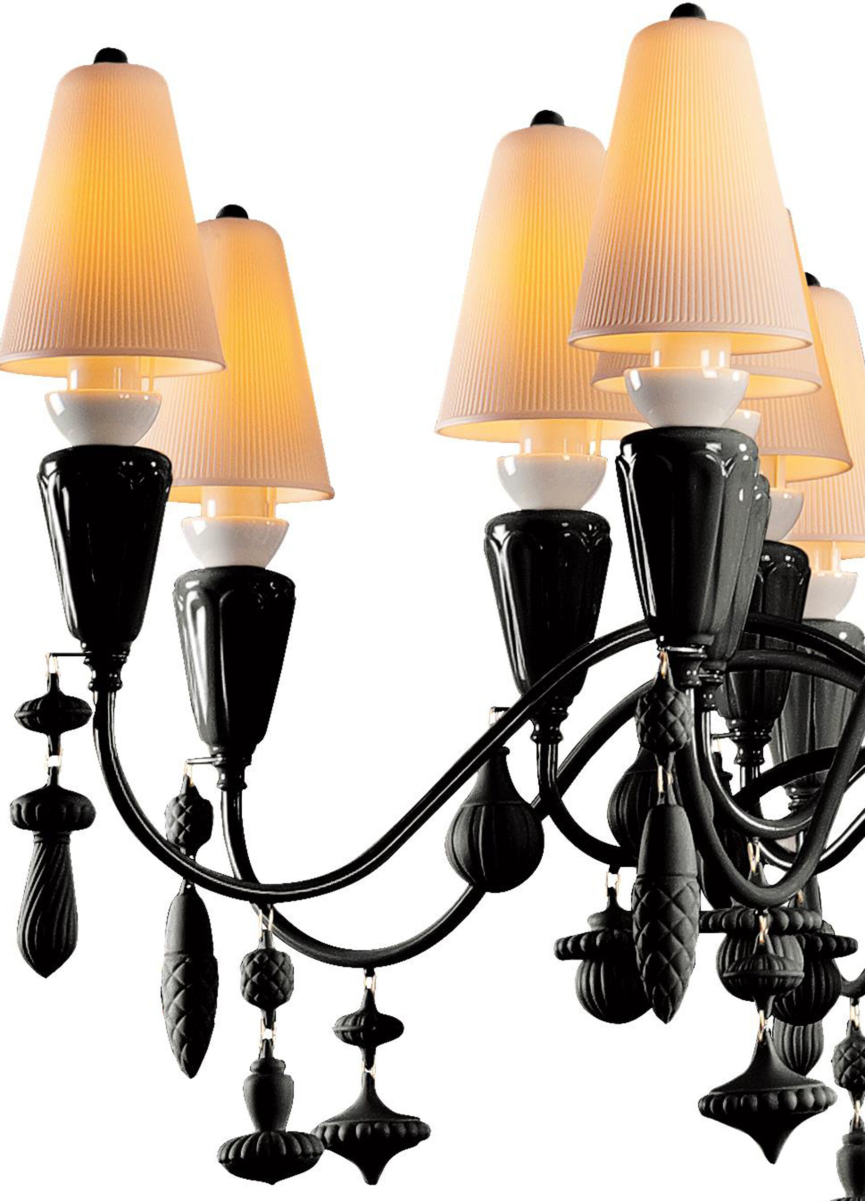 Ivy and Seed 16 Lights Chandelier. Medium Flat Model. Absolute Black (CE/UK) 8 Ivy and Seed 16 Lights Chandelier. Medium Flat Model. Absolute Black (CE/UK) 8