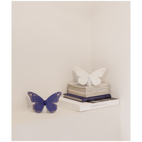 Butterfly Figurine. Golden Luster & Blue 5