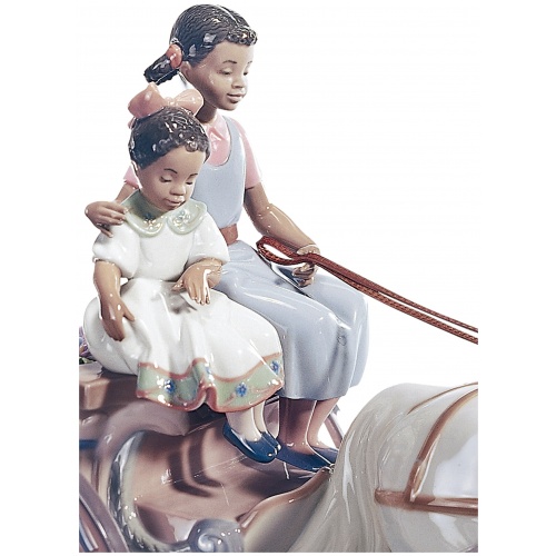 Flower Wagon Children Sculpture. Limited Edition 7