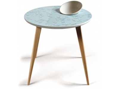 Crystal Moment Table. With bowl. Oak