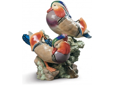 Mandarin Ducks Sculpture. Limited Edition