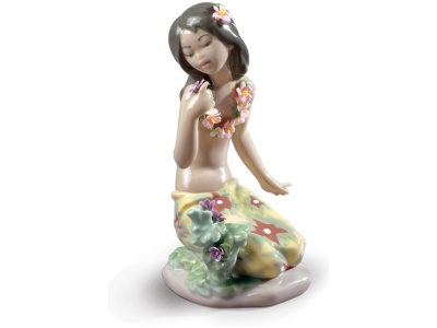 In a Tropical Garden Girl Figurine. Special Edition