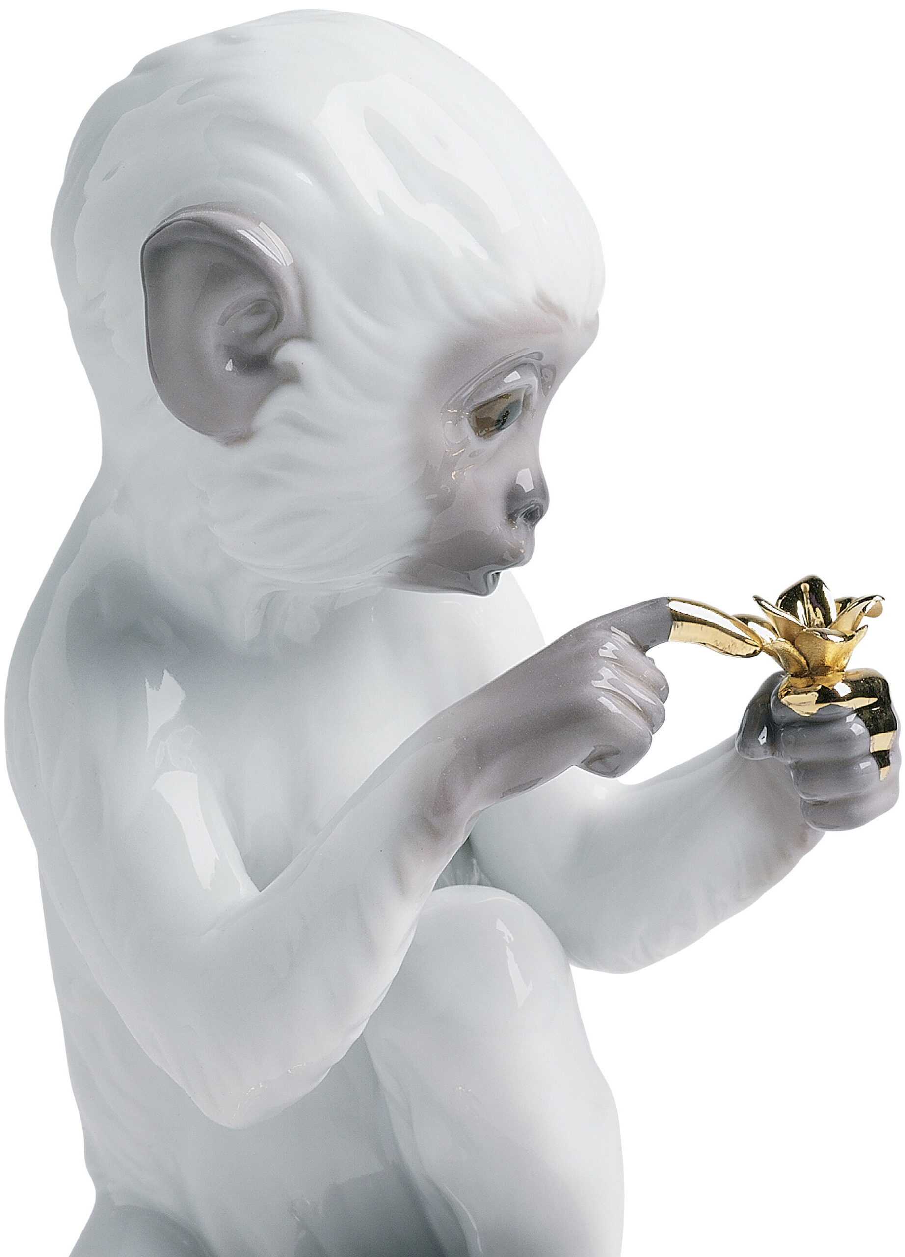 Curiosity Monkey on Black Rock Figurine 5 Curiosity Monkey on Black Rock Figurine 5
