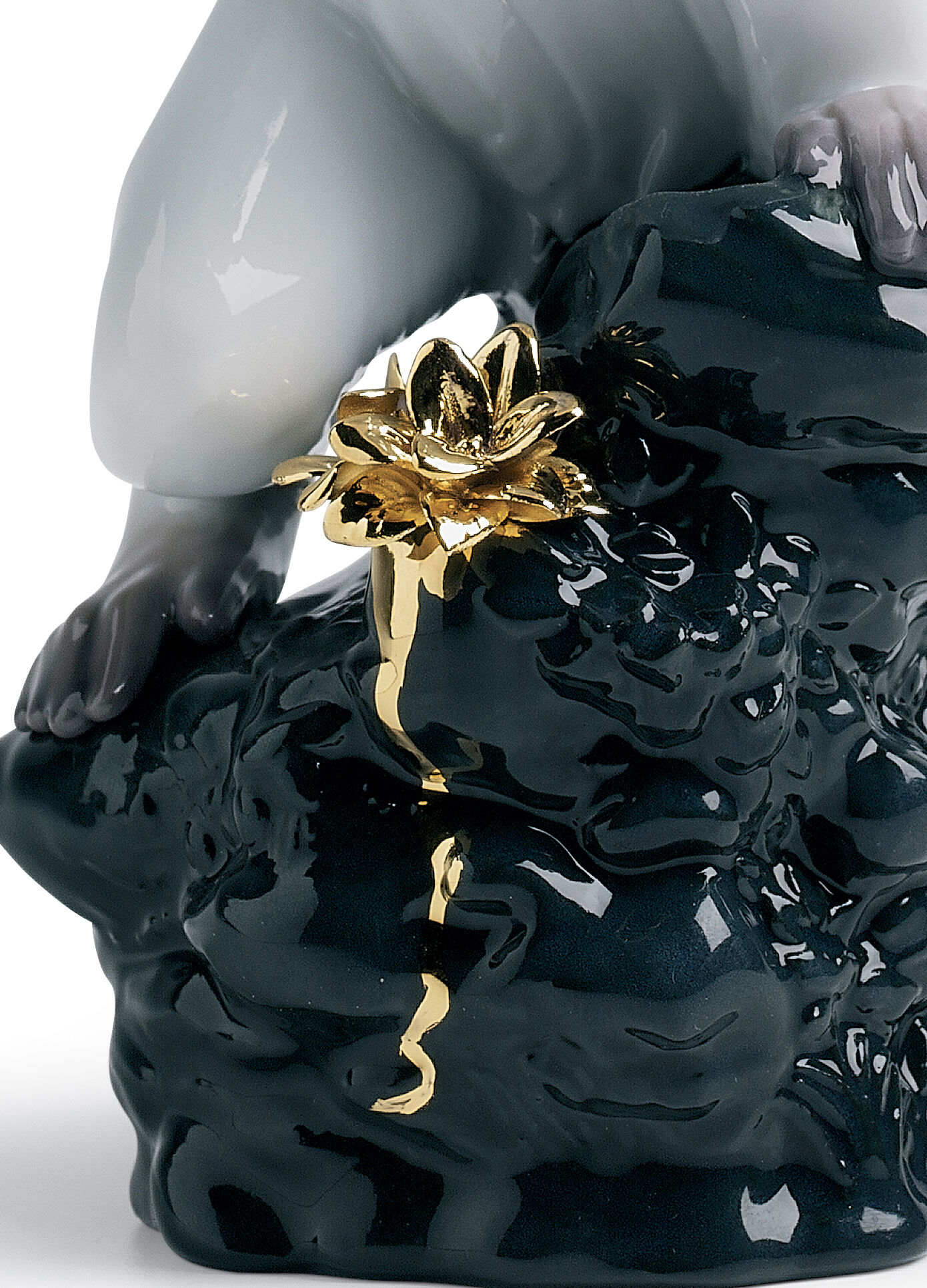 Curiosity Monkey on Black Rock Figurine 6 Curiosity Monkey on Black Rock Figurine 6