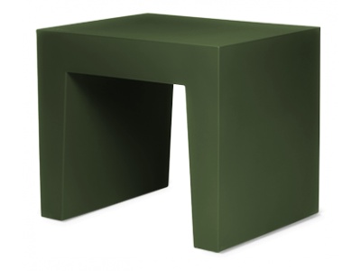 Concrete Seat Stool Recycled Forest Green