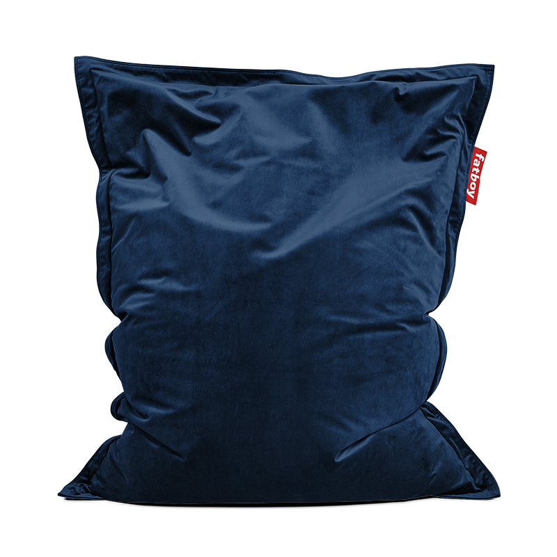 Original Slim Velvet Beanbag Dark Blue 3 Original Slim Velvet Beanbag Dark Blue 3