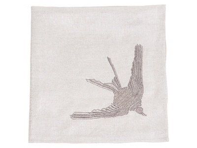 1 Hirondelle embroidered napkin