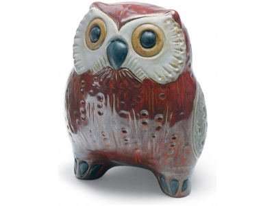 Owl Figurine. Red