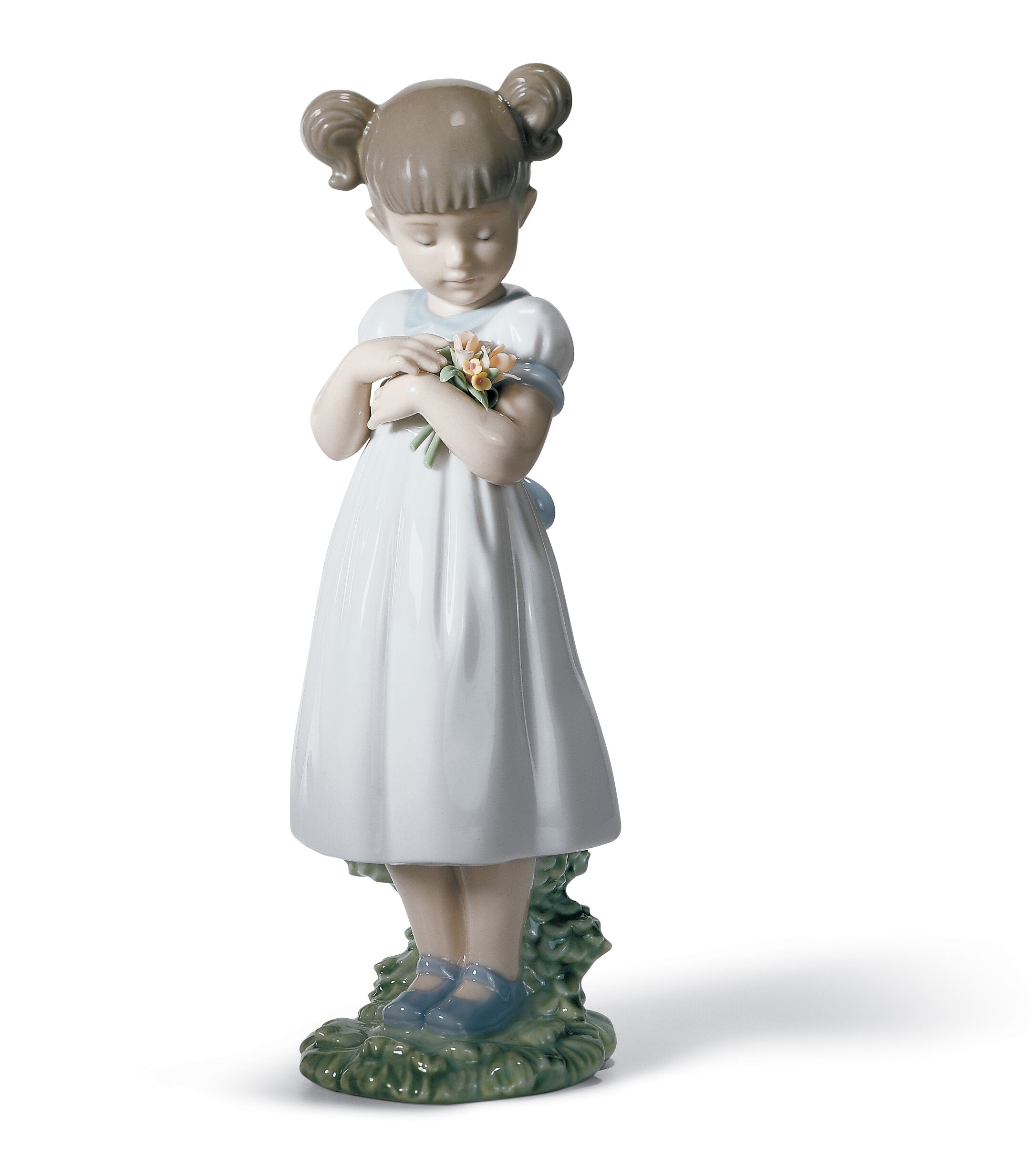 Flowers for Mommy Girl Figurine 3 Flowers for Mommy Girl Figurine 3