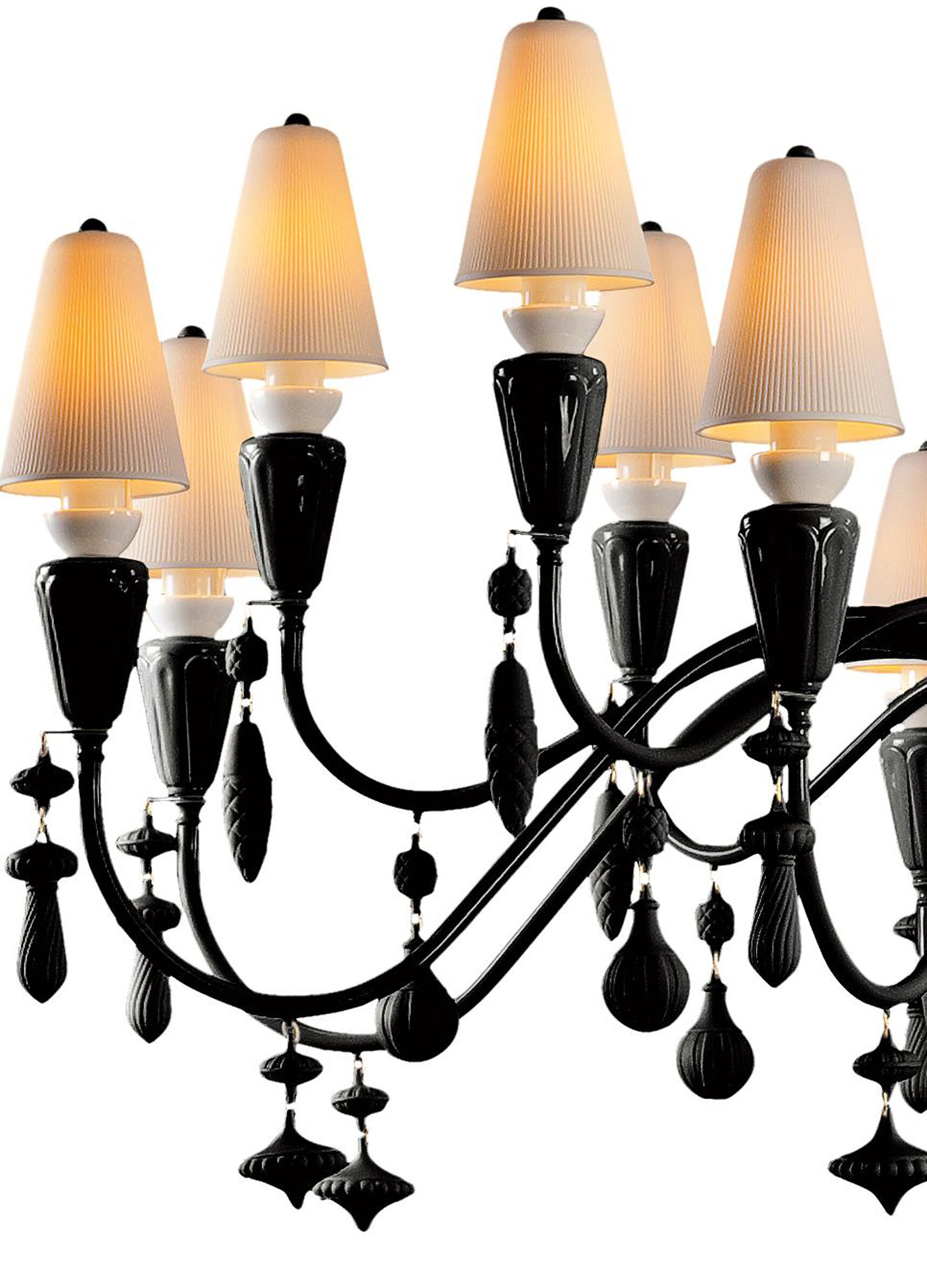 Ivy and Seed 16 Lights Chandelier. Large Flat Model. Absolute Black (CE/UK) 8 Ivy and Seed 16 Lights Chandelier. Large Flat Model. Absolute Black (CE/UK) 8