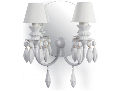 Belle de Nuit 2 Lights Wall Sconce. White (CE/UK)