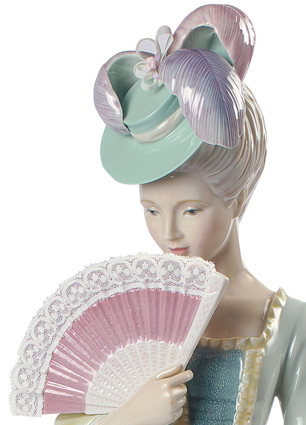 Porcelain Kisses Woman Figurine. Blue 6 Porcelain Kisses Woman Figurine. Blue 6