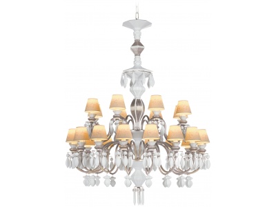 Belle De Nuit 24 Lights Chandelier. Silver Luster (CE/UK) 3