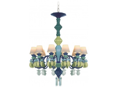 Belle de Nuit 12 Lights Chandelier. Green (CE/UK)