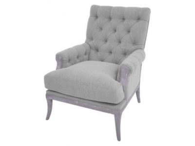 Amblar Grey Linen Armchair