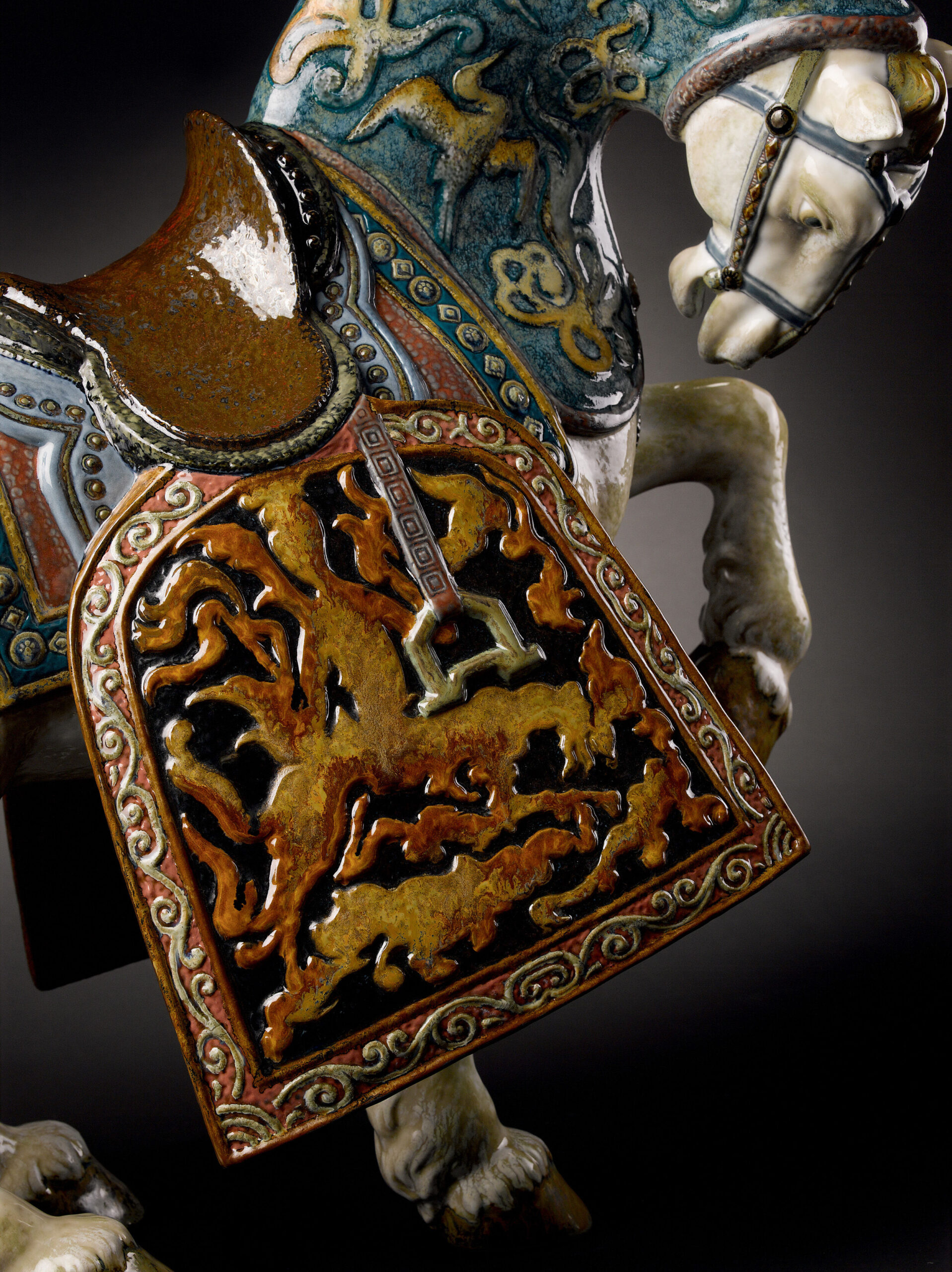 Oriental Horse Sculpture. Glazed. Limited Edition 12 Oriental Horse Sculpture. Glazed. Limited Edition 12