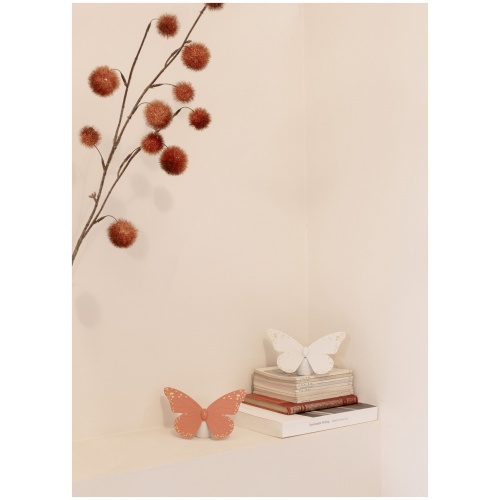 Butterfly Figurine. Golden Luster & Coral 5