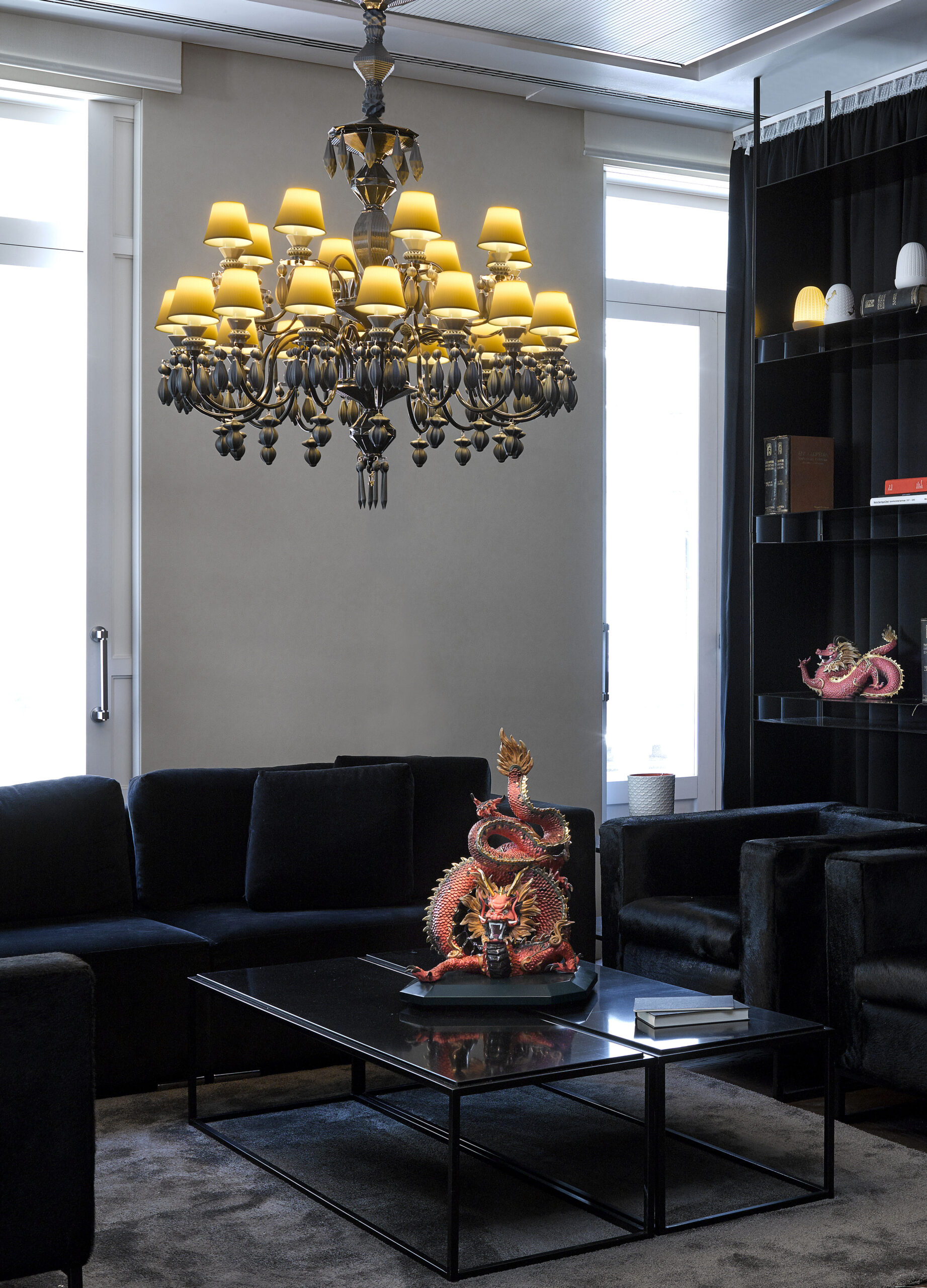 Protective Dragon Sculpture. Golden Luster and Red. Limited Edition 9 Protective Dragon Sculpture. Golden Luster and Red. Limited Edition 9