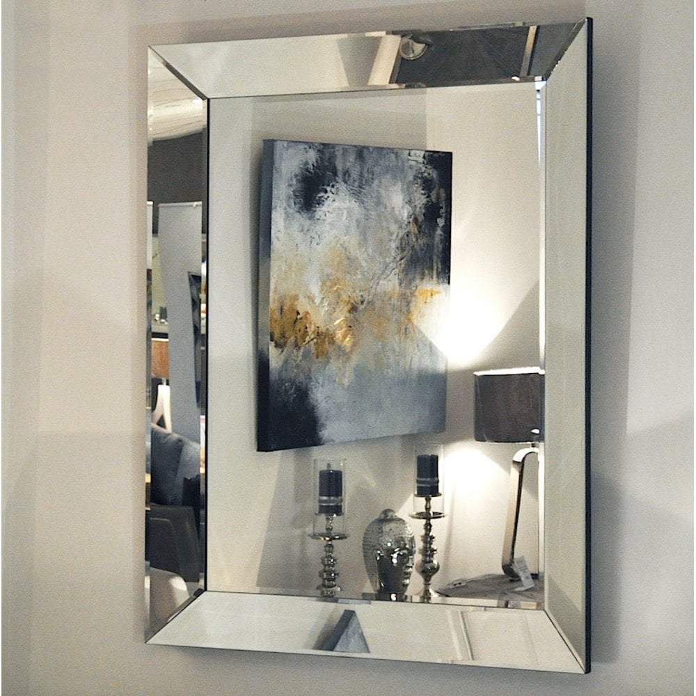Bevelled Glass Frame Rectangle Mirror 3 Bevelled Glass Frame Rectangle Mirror 3