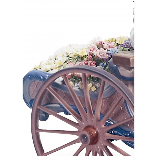 Flower Wagon Children Sculpture. Limited Edition 5